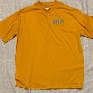 Men's Yellow U.S. NAVY T-Shirt X-Large
